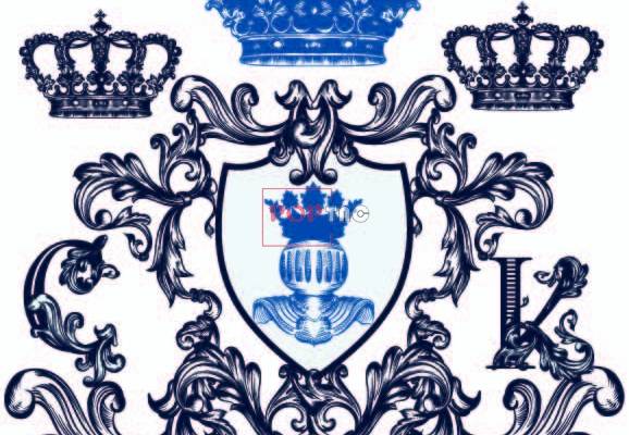 几何花纹皇冠印花图案服装裁片T恤卫衣烫图印花花型素材