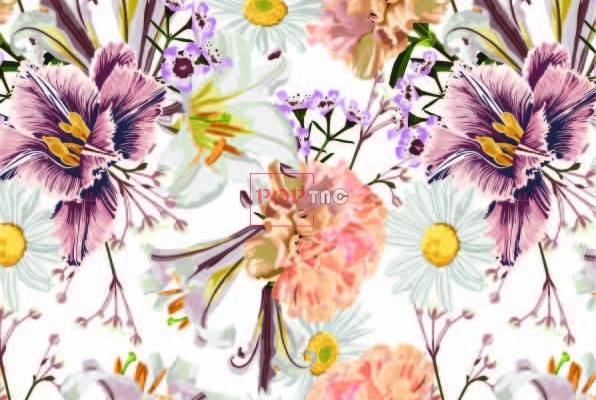 植物花纹小邹菊印花图案服装纺织数码印花花型素材