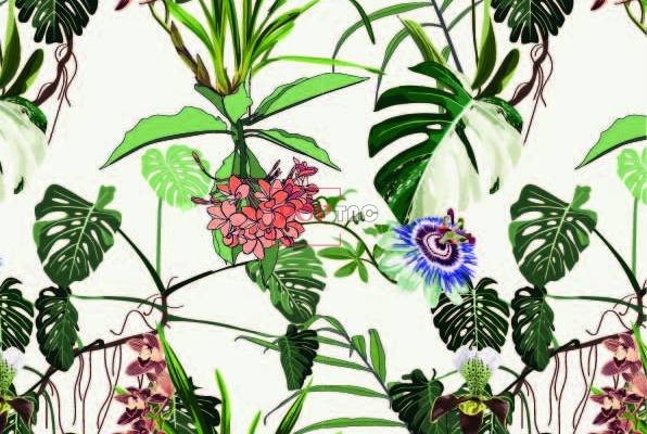 植物花纹热带风印花图案服装纺织数码印花花型素材