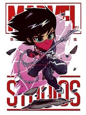 卡通动漫漫威字母联名印花图案服装裁片T恤卫衣烫图印花花型素材