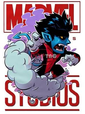 卡通动漫漫威字母联名印花图案服装裁片T恤卫衣烫图印花花型素材