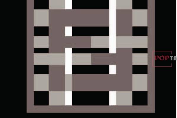 FENDI撞色几何双F字母印花图案服装裁片T恤卫衣烫图印花花型素材