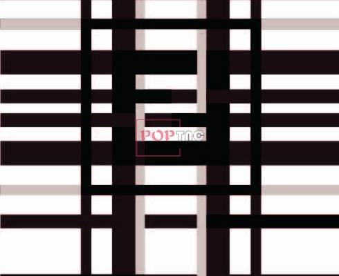 FENDI撞色几何双F字母印花图案服装裁片T恤卫衣烫图印花花型素材