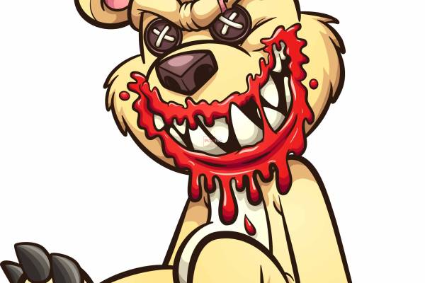 卡通动漫怪物兔子印花图案服装裁片T恤卫衣烫图印花花型素材