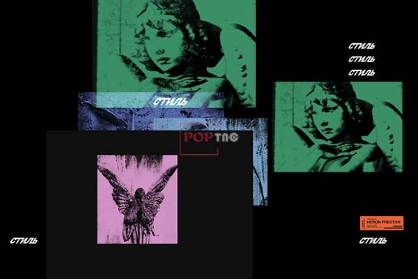 Heron Preston撞色石膏印花图案服装裁片T恤卫衣烫图印花花型素材