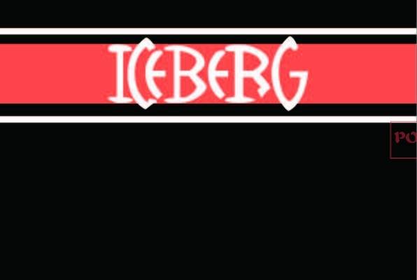 潮牌Iceberg字母撞色条纹印花图案服装裁片T恤卫衣烫图印花花型素材