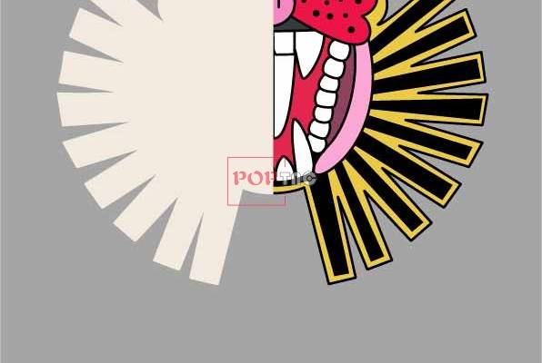 Neil Barrett对半组合徽章印花图案服装裁片T恤卫衣烫图印花花型素材