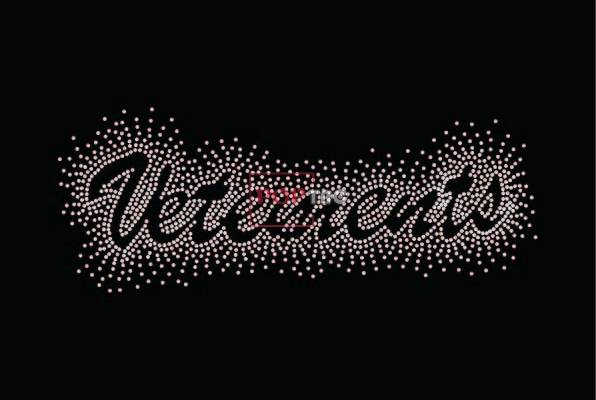 Vetements烫钻logo印花图案服装裁片T恤卫衣烫图印花花型素材