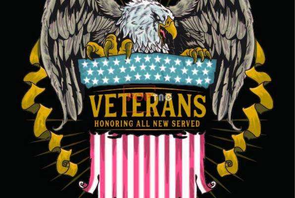 白头鹰美国国旗字母印花图案服装裁片T恤卫衣烫图印花花型素材