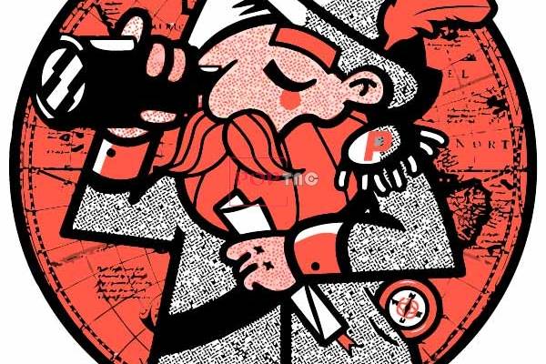 卡通人物望远镜印花图案服装裁片T恤卫衣烫图印花花型素材