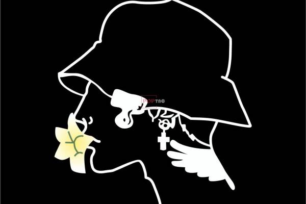 潮男人物头像印花图案服装裁片T恤卫衣烫图印花花型素材