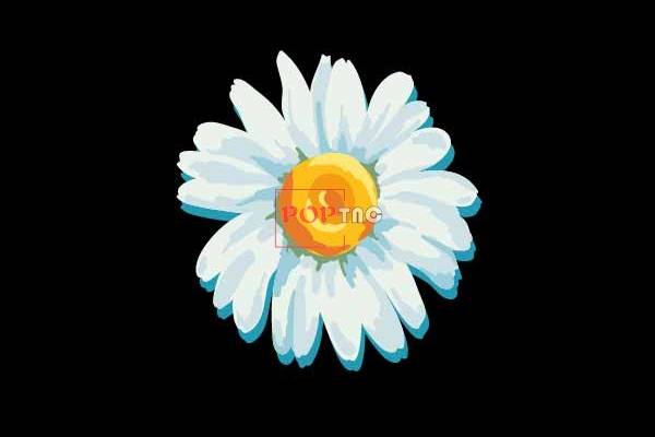 油画小邹菊印花图案服装裁片T恤卫衣烫图印花花型素材