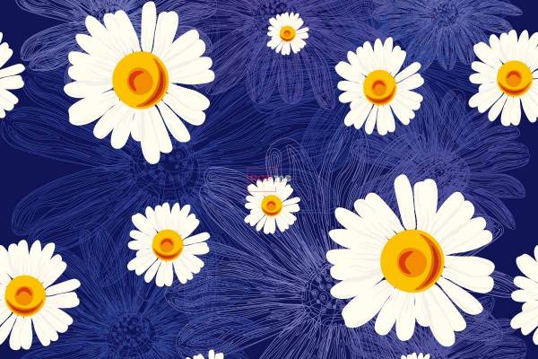 植物小邹菊印花图案服装纺织数码印花花型素材