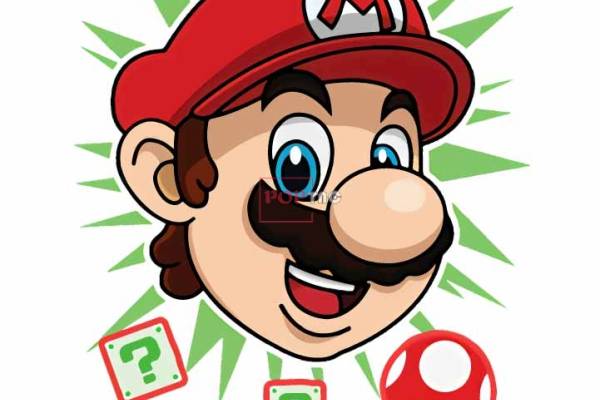 卡通动漫马里奥潮图印花图案服装裁片T恤卫衣烫图印花花型素材