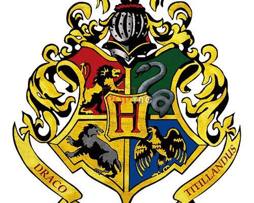 几何盾牌图案哈利波特印花服装裁片T恤位图烫图印花花型素材