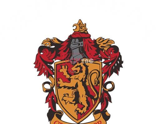 几何盾牌图案哈利波特印花服装裁片T恤位图烫图印花花型素材