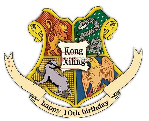 几何盾牌图案哈利波特印花服装裁片T恤位图烫图印花花型素材