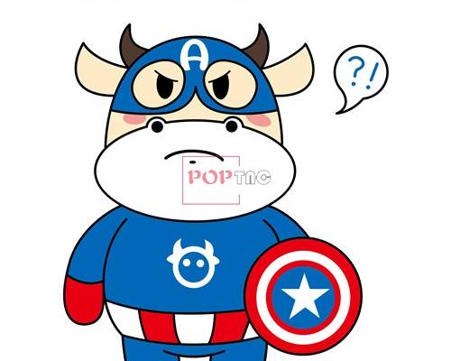 卡通动物牛印花图案服装裁片T恤卫衣烫图印花花型素材