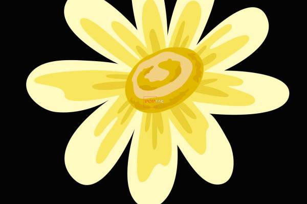 植物小雏菊印花图案服装裁片T恤卫衣烫图印花花型素材