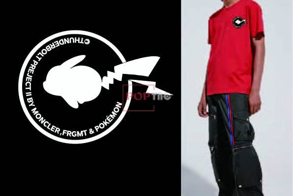 卡通动漫皮卡丘字母潮牌印花服装裁片T恤卫衣烫图印花花型素材