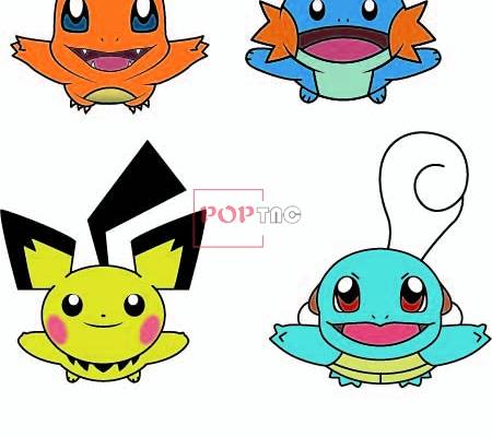 卡通动漫皮卡丘印花图案服装裁片T恤卫衣烫图印花花型素材