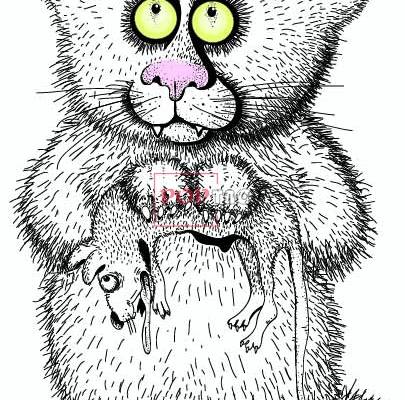 卡通动物印花图案服装裁片T恤卫衣烫图印花花型素材