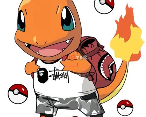 卡通动漫人物印花图案服装裁片T恤卫衣烫图印花花型素材