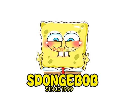 卡通动漫海绵宝宝潮图印花服装裁片T恤卫衣烫图印花花型素材