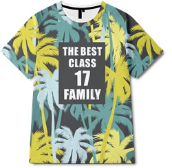 字母植物热带风全身印印花图案服装裁片T恤卫衣印花花型素材