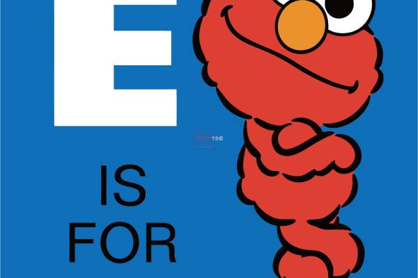 卡通动漫芝麻街字母印花图案服装裁片T恤卫衣烫图印花花型素材