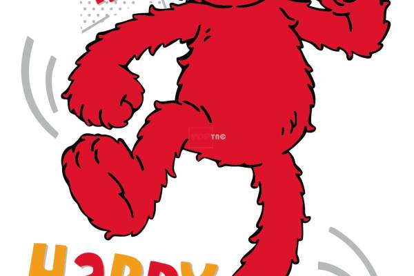 卡通动漫芝麻街字母印花图案服装裁片T恤卫衣烫图印花花型素材