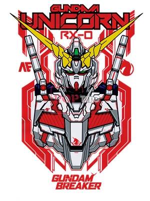 卡通动漫机动战士高达字母印花图案服装裁片T恤卫衣烫图印花花型素材