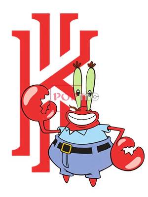 卡通动漫蟹老板潮图印花服装裁片T恤卫衣烫图印花花型素材