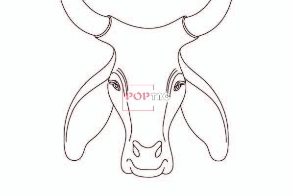 卡通动物牛字母印花图案服装裁片T恤卫衣烫图印花花型素材