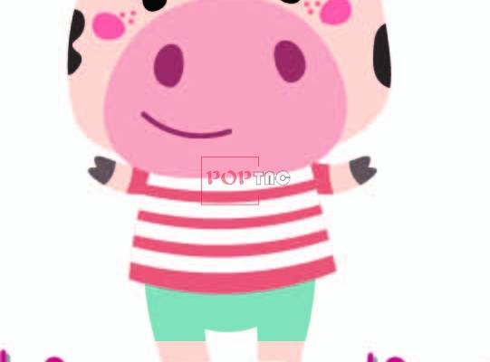 卡通动物牛字母印花图案服装裁片T恤卫衣烫图印花花型素材