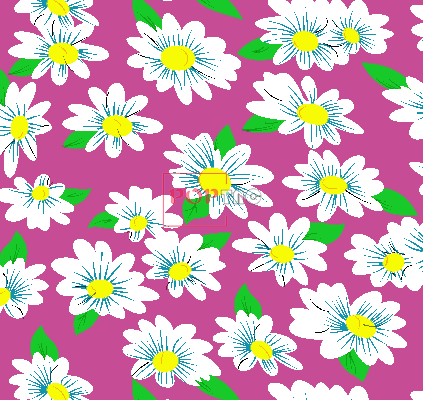 植物花卉小雏菊金昌印花图案服装纺织水印数码印花花型素材