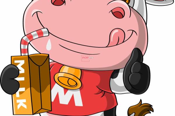 卡通动物牛印花图案服装裁片T恤卫衣烫图印花花型素材