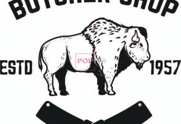 字母图案动物牛印花服装裁片T恤卫衣烫图印花花型素材