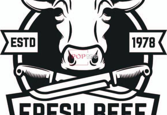 字母图案动物牛印花服装裁片T恤卫衣烫图印花花型素材