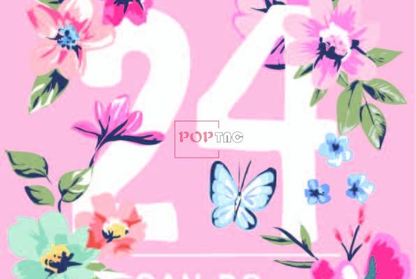 植物花朵字母蝴蝶印花图案服装裁片T恤卫衣烫图印花花型素材