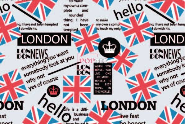 英国国旗字母皇冠印花图案服装纺织数码印花花型素材