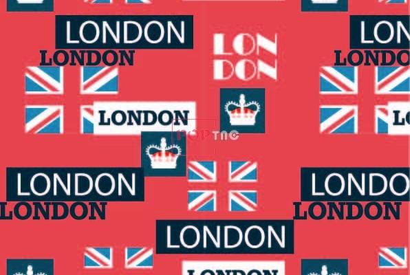 英国国旗字母皇冠印花图案服装纺织数码印花花型素材