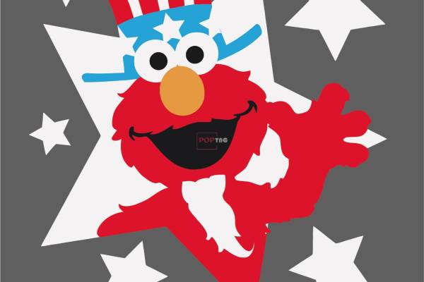 卡通动漫芝麻街星星印花图案服装裁片T恤卫衣烫图印花花型素材