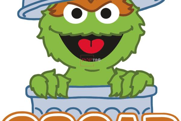 卡通动漫芝麻街字母印花图案服装裁片T恤卫衣烫图印花花型素材