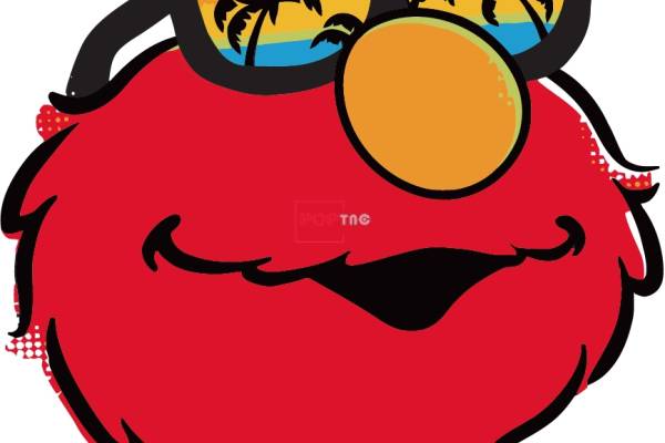 卡通动漫芝麻街字母印花图案服装裁片T恤卫衣烫图印花花型素材