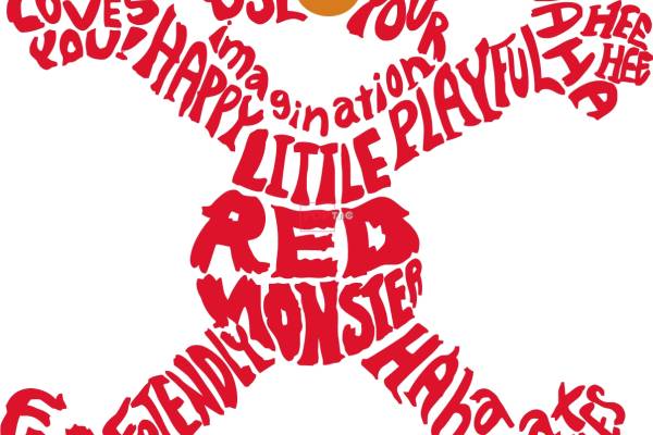 卡通动漫芝麻街字母印花图案服装裁片T恤卫衣烫图印花花型素材