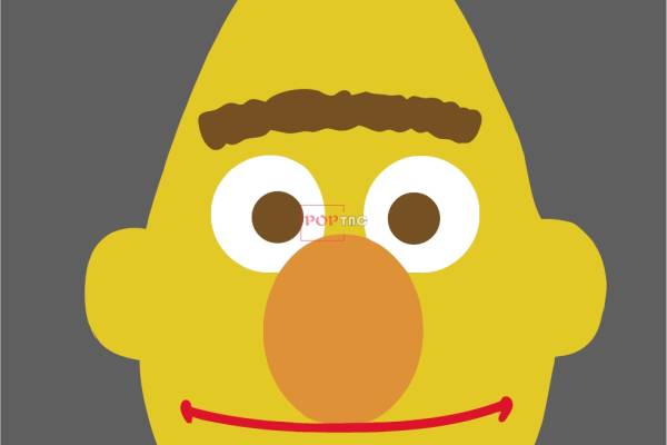 卡通动漫芝麻街印花图案服装裁片T恤卫衣烫图印花花型素材