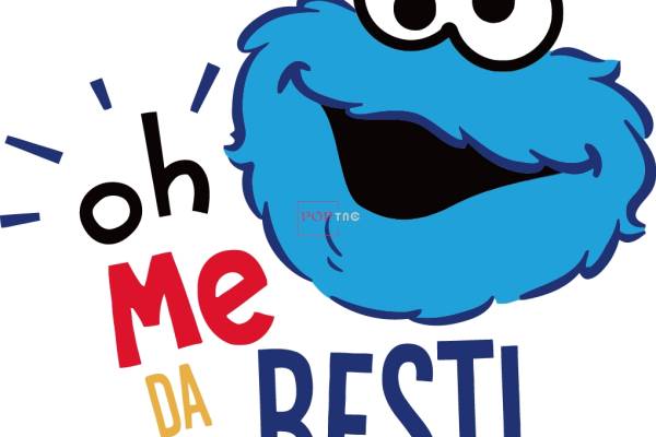 卡通动漫芝麻街印花图案服装裁片T恤卫衣烫图印花花型素材