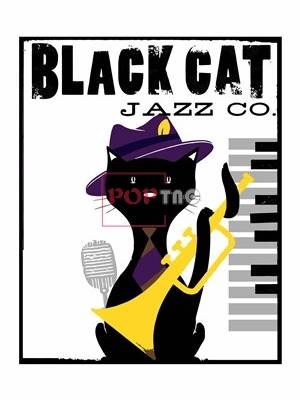 卡通动物猫咪字母印花图案服装裁片T恤卫衣烫图印花花型素材