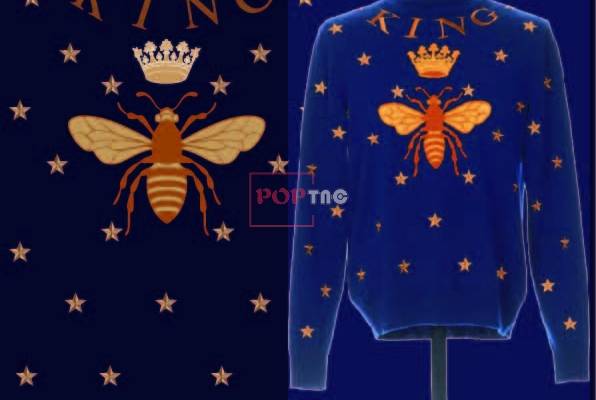 星星蜜蜂皇冠印花图案服装裁片T恤卫衣烫图印花花型素材